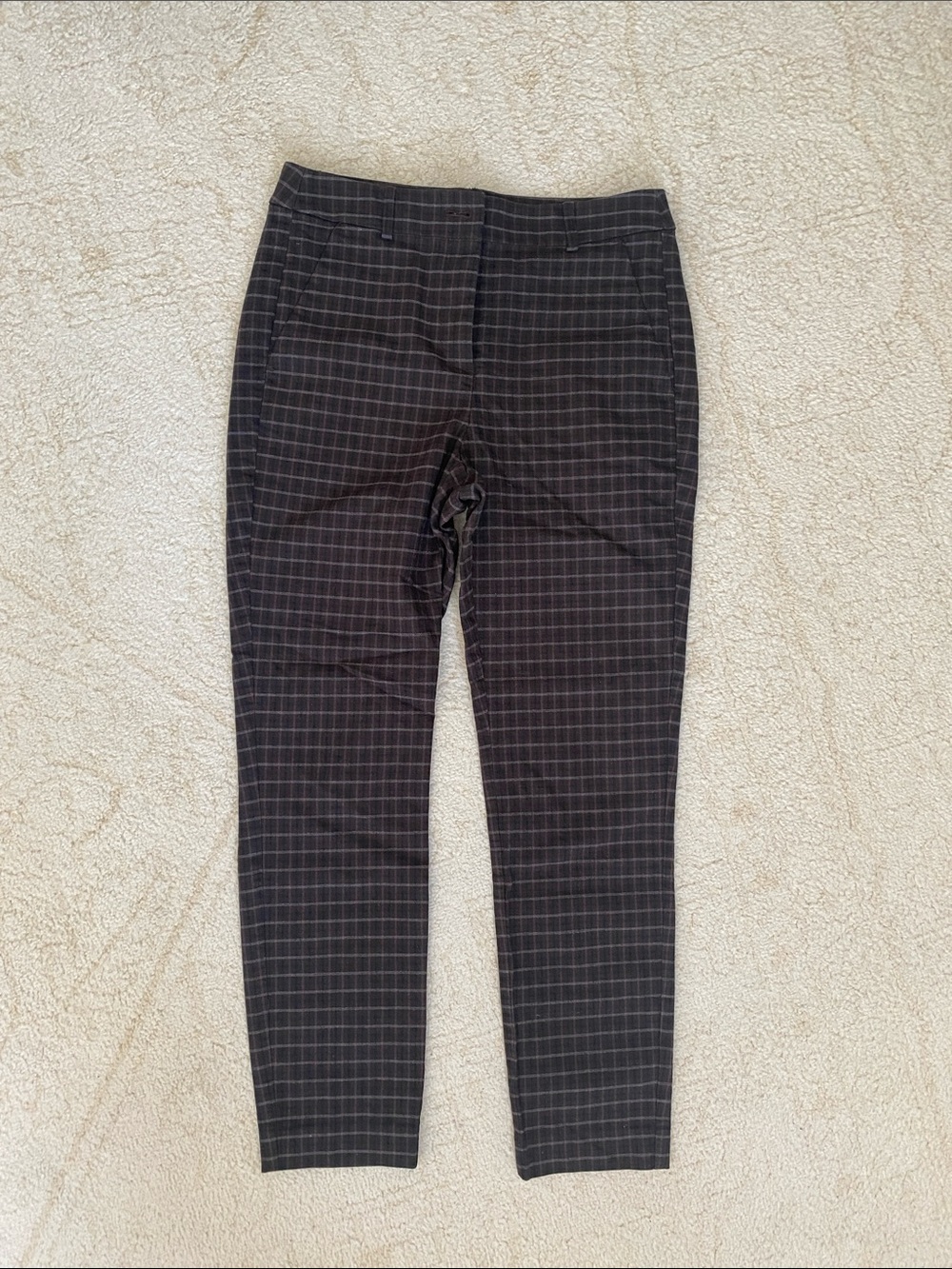 Windowpane Dress Pants - Cropped Tailored Fit